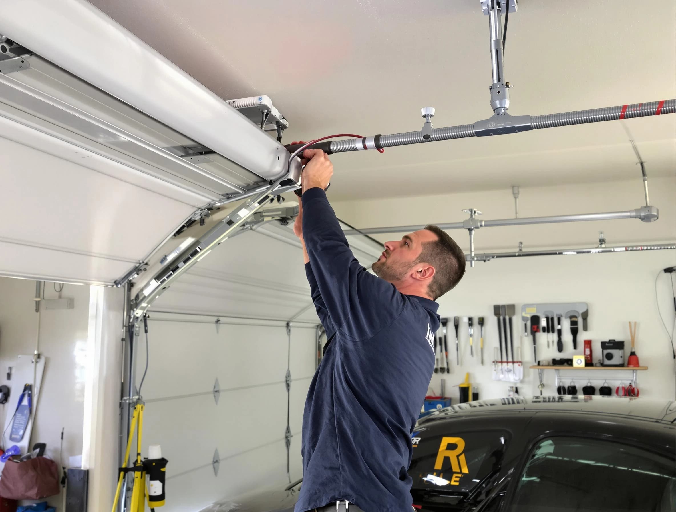 Denver Garage Door Repair technician performing garage door cable repair in Denver