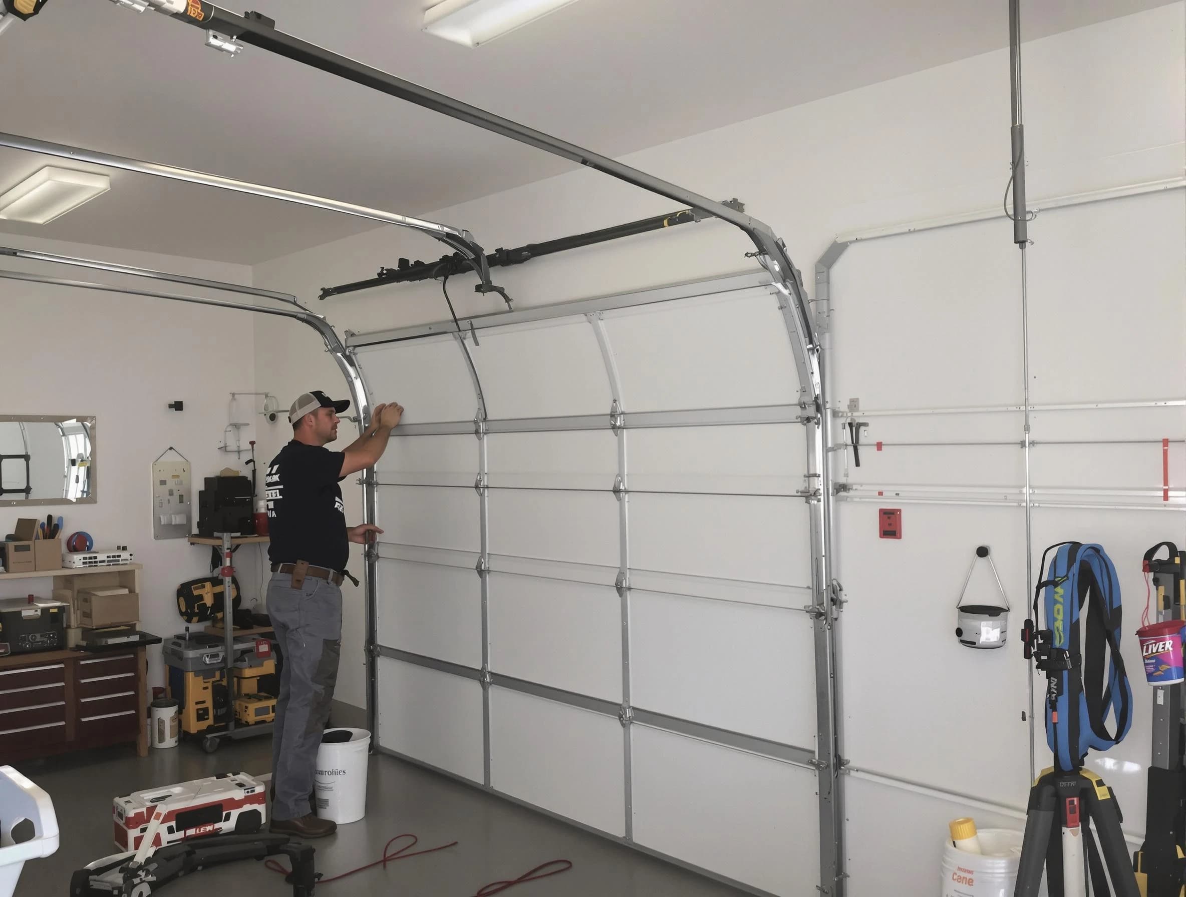 Denver Garage Door Repair team installing new garage door in Denver