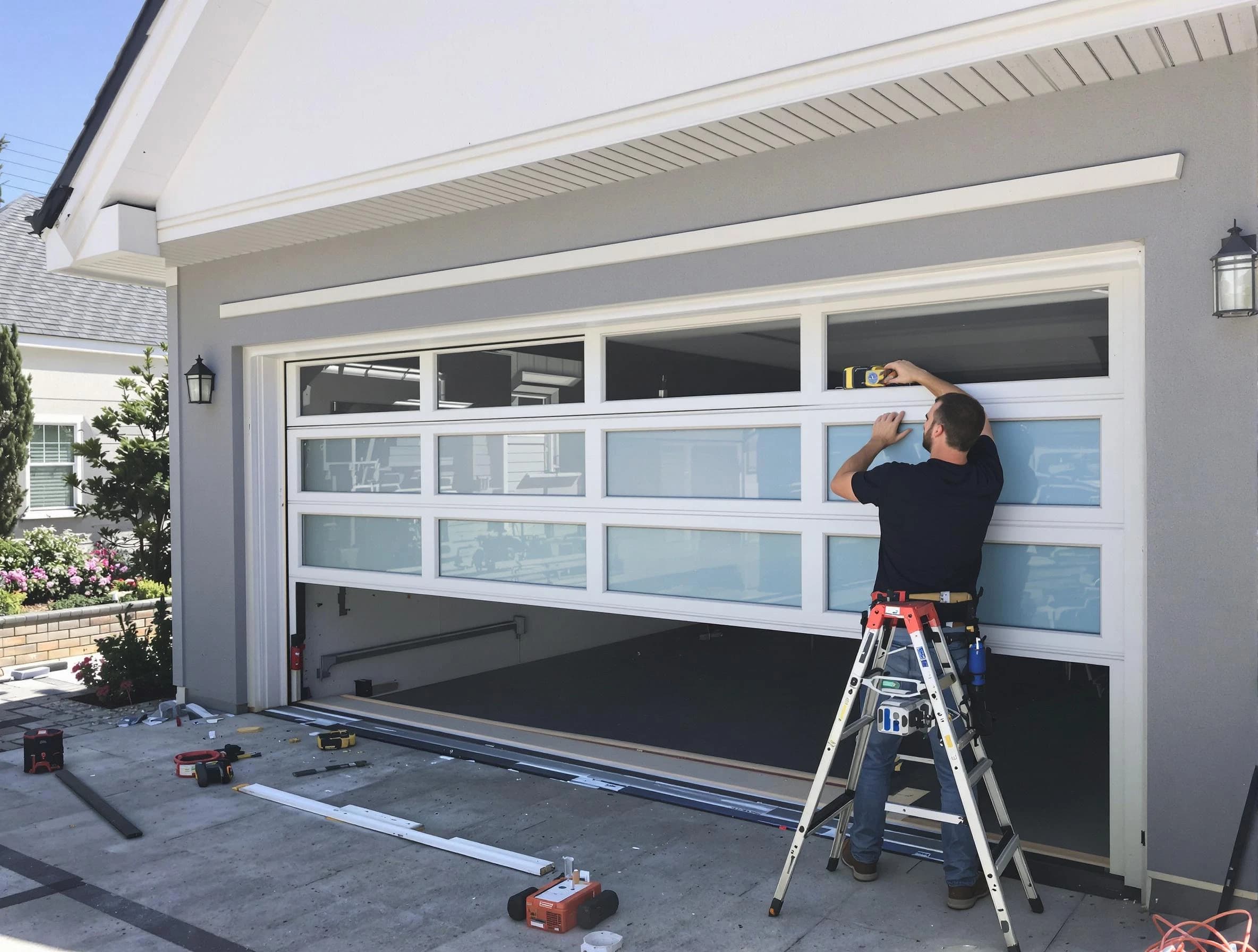 Denver Garage Door Repair team performing garage door replacement in Denver