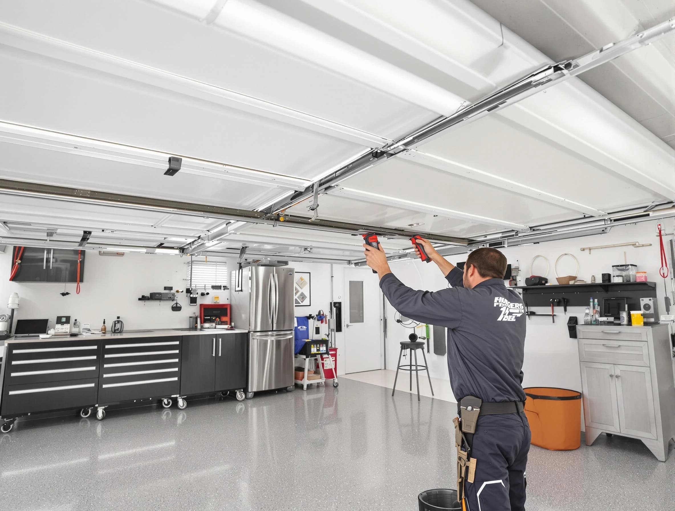Overhead garage door repair service by Denver Garage Door Repair in Denver