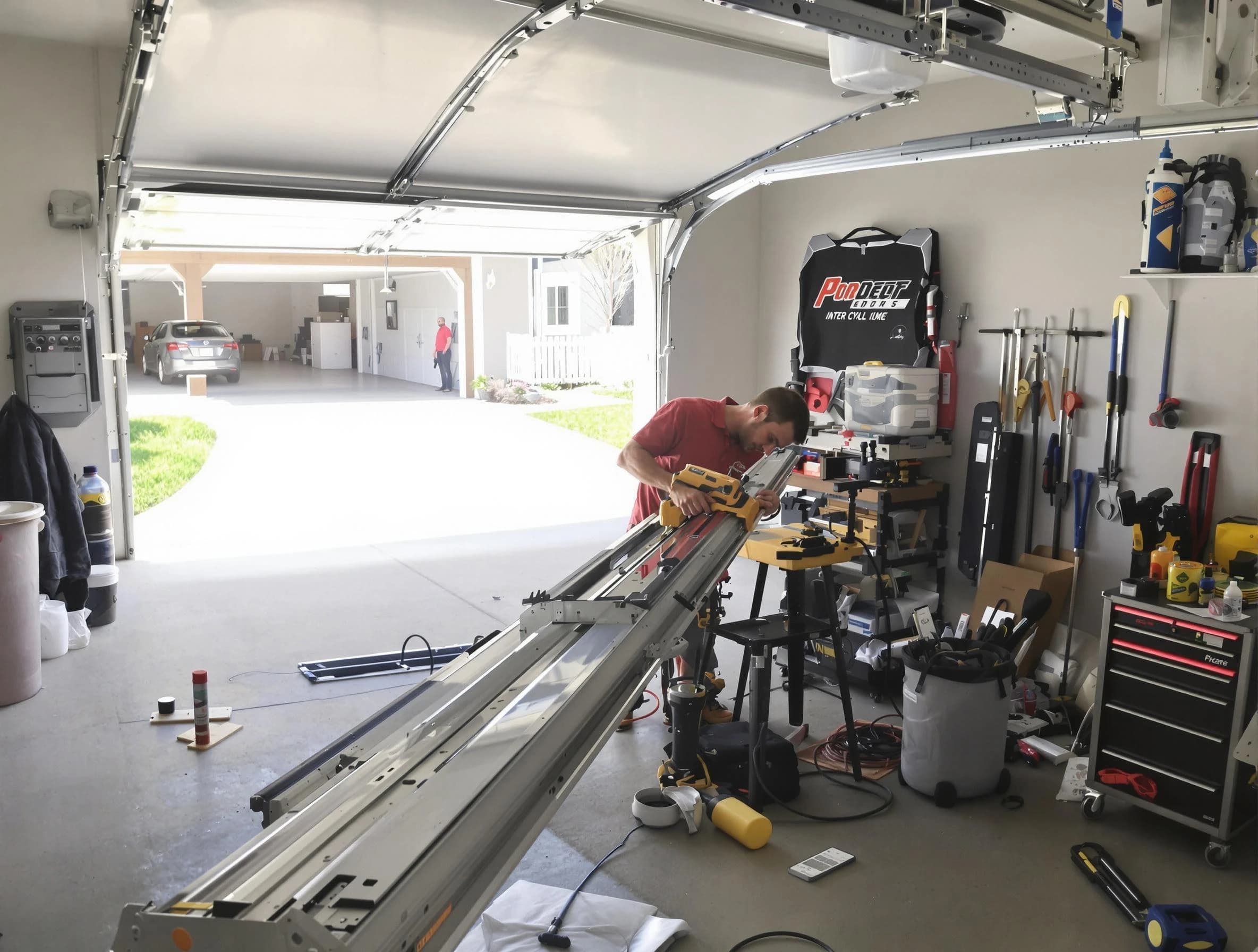 Denver Garage Door Repair expert performing track repair in Denver