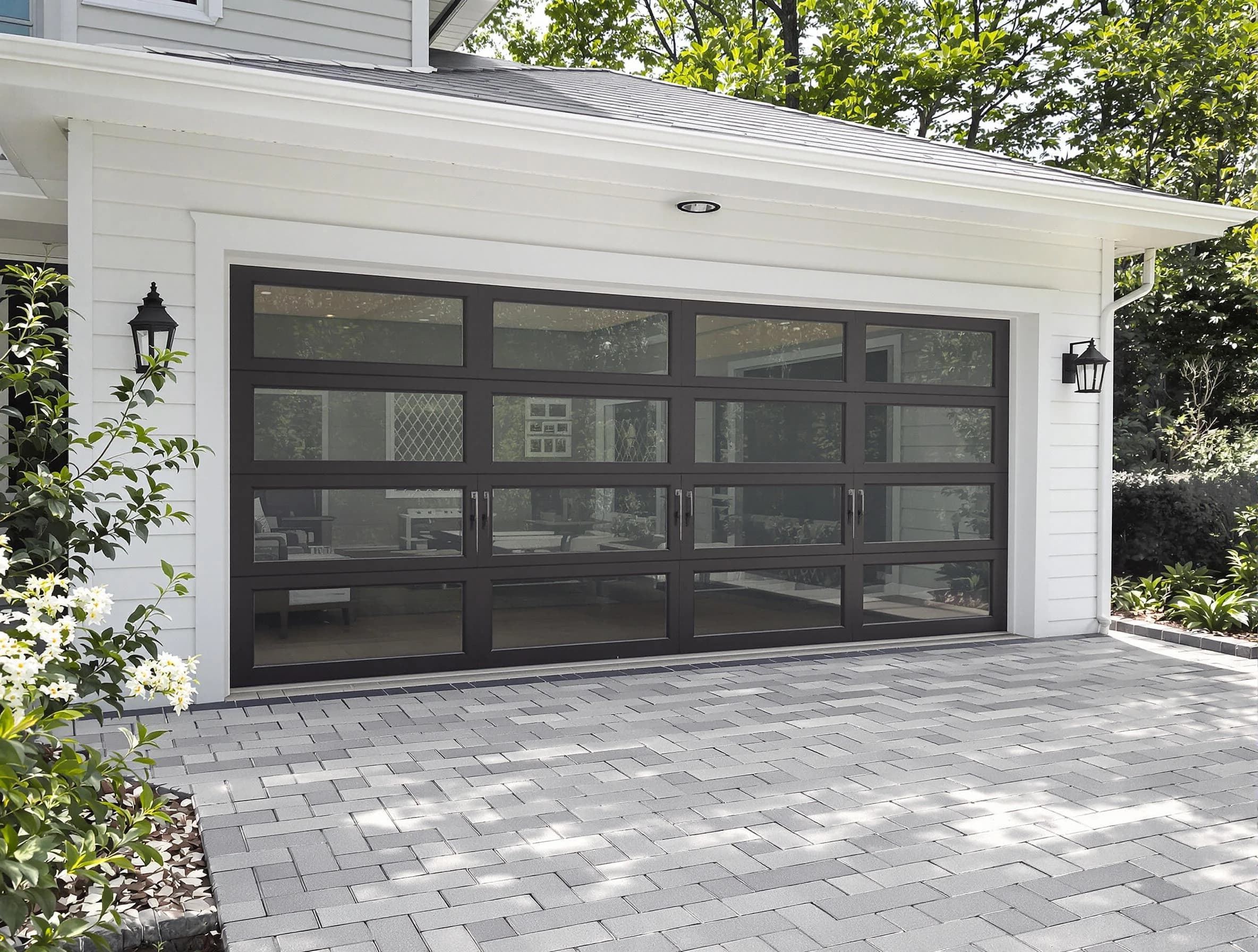 Denver Garage Door Repair design specialist presenting custom garage door options to Denver homeowner