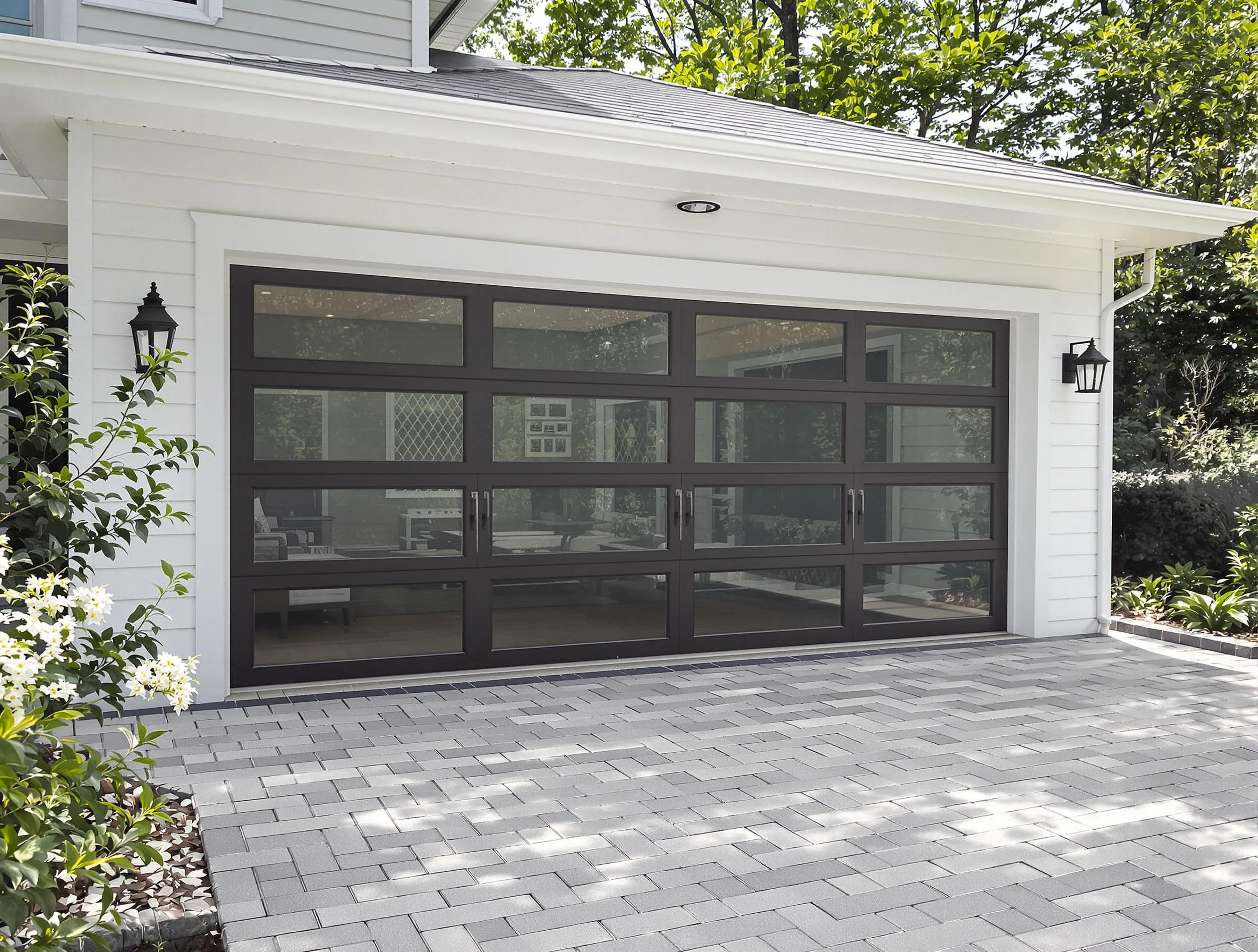 Denver Garage Door Repair design specialist presenting custom garage door options to Denver homeowner