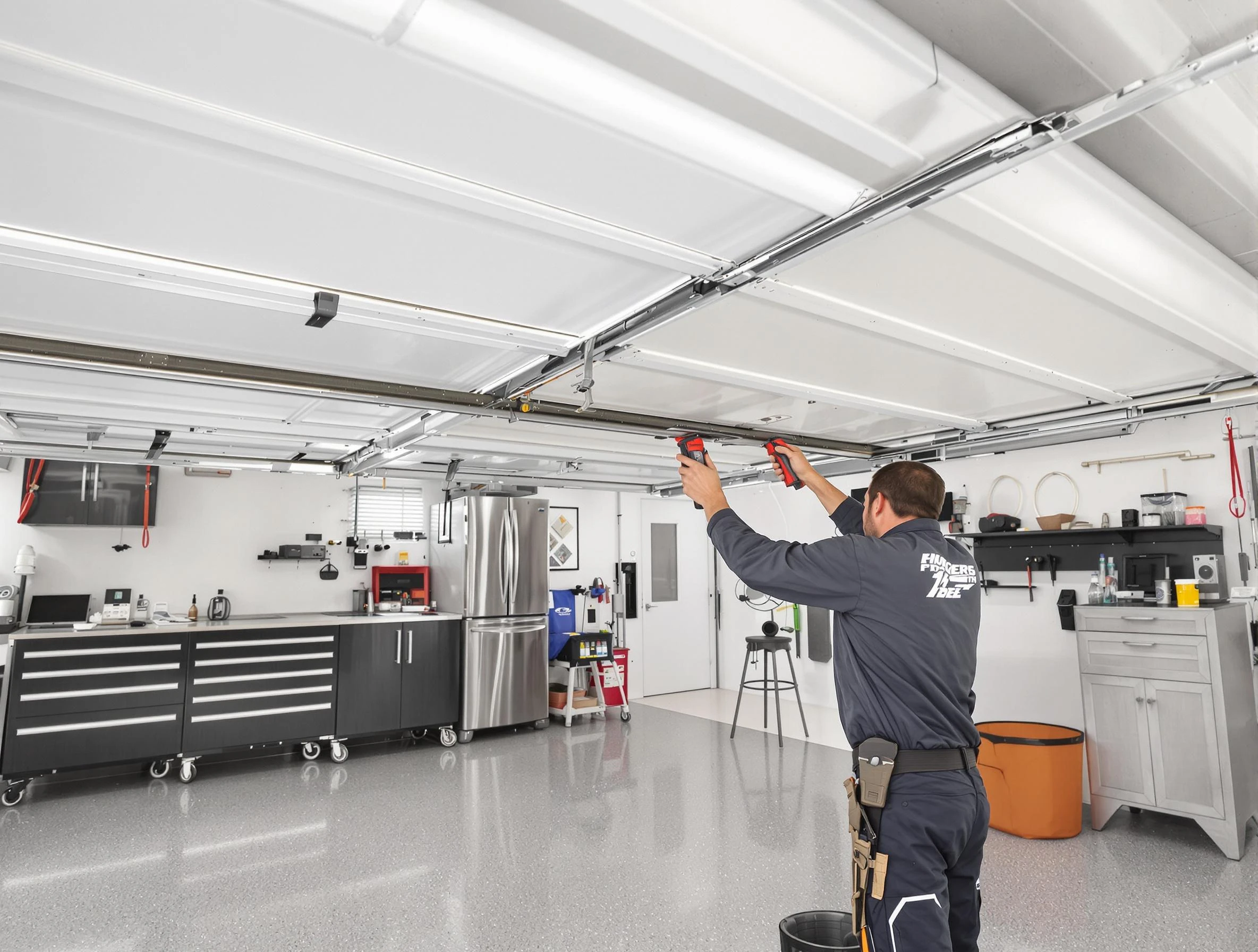 Overhead garage door repair service by Denver Garage Door Repair in Denver